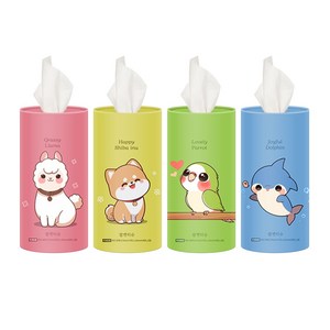 팝캔티슈 휴대용 차량용 미니 각티슈 휴지, 1세트, 4개입