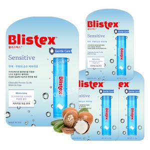 블리스텍스 센시티브 립밤, 무색, 4.25g, 4개