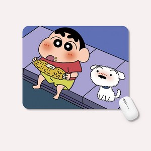귀여운 사무실 소품 짱구 마우스패드 데스크테리어, 1개, 옥수수짱구