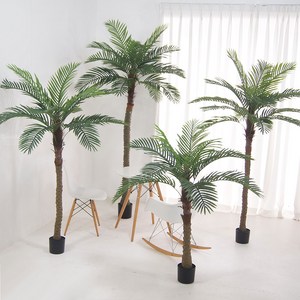 야자 인조나무 인테리어조화 카페장식 야자수 대형수목 4종, 대 사이즈-215cm, 1개