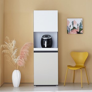 미자크 리버스 밥솥 틈새수납장 / 주방수납장 비스포크 오브제 다용도 팬트리 수납장 속깊은 키큰 장 냉장고 600 500, 크림화이트+포그그레이