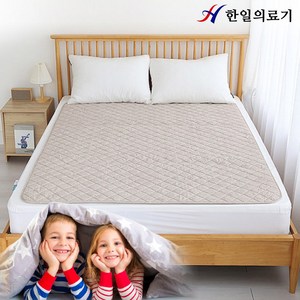 키네스코 한일의료기 탄소 카본 전기매트 전자파없는 침대 전기장판 1인용 캠핑 싱글 전기요, 베이지(더블)