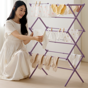 리스페토 빨래건조대 튼튼한 접이식 건조대, 올라벤더