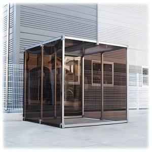 대기실 흡연실 휴게실 휴게소 바람막이 창고 부스 2mx2mxH2m, 대기실2x2x2오픈형 브라운