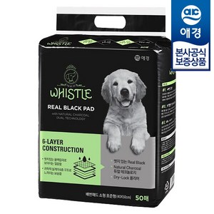 애경 휘슬 강아지용 리얼블랙 배변패드, 50개입, 1개