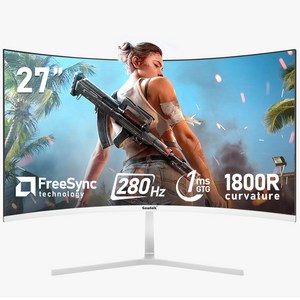 Gawfolk 27인치 모니터 280Hz 모니터 1920*1080 1k 1800R 커브드 모니터 게이밍모니터 프리미엄 비주얼, 1920*1080 280Hz, 70cm
