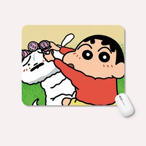 귀여운 사무실 소품 짱구 마우스패드 데스크테리어, 1개, 헤어롤짱구