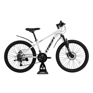 TR 24인치 MTB 자전거 초등학생 주니어 시마노 21단 디스크브레이크, 화이트, 1개, 157cm