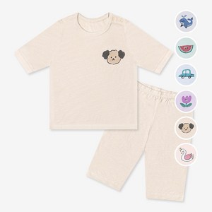 유아 아동 모달 슬러브 7부 실내복 봄 내의 상하의세트 6컬러