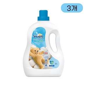 스너글 초고농축 섬유유연제 허거블 코튼 본품, 2L, 3개