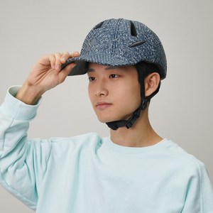 902s 나인오투헬멧 아머(ARMOUR)20 모자처럼 가벼운 자전거 킥보드 인라인 라이딩 어반 헬멧 AR20 CE인증(유럽) 통기성(벤트)개선, 데님블루