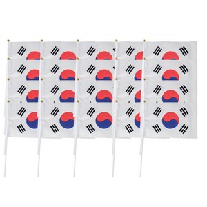 쇼핑팩토리 미니 천 수기 태극기, 20개, 중형 조립O