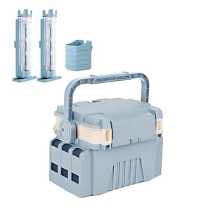 루아 낚시 가방 휴대용 손가방12L/6L+로드거치대 2개+물컵걸이, 1개, 블루+화이트