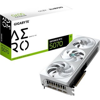 기가바이트 지포스 RTX 5070 AERO OC 12G 그래픽 카드 12GB 256비트 GDDR7 PCIe 5.0 윈드포스 냉각 시스템 GV-N5070AERO OC-12