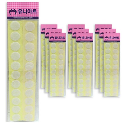 유니아트 원형찍찍이 흰색