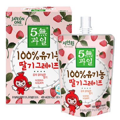 자연원 유기농 딸기그레이프 주스