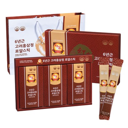 고려인삼유통 6년근 고려홍삼정 로얄스틱 쇼핑백