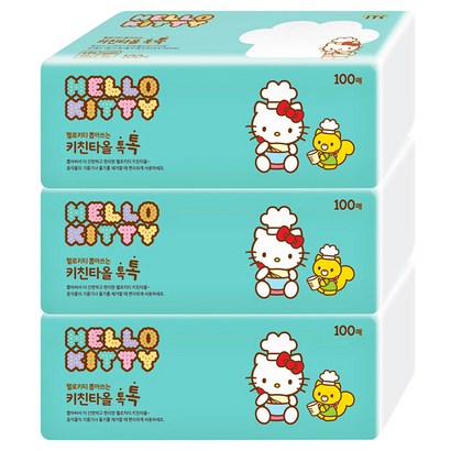 헬로키티 뽑아쓰는키친타올3겹100매