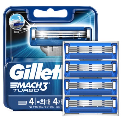질레트 마하3 터보 면도날