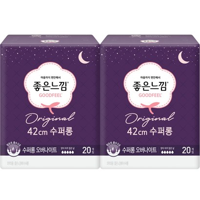 좋은느낌 오리지널 수퍼롱 오버나이트 생리대 날개형
