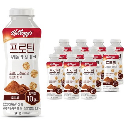 켈로그 프로틴그래놀라 쉐이크 초코맛