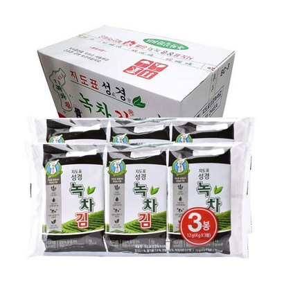 성경식품 지도표 녹차 식탁김 리뷰후기
