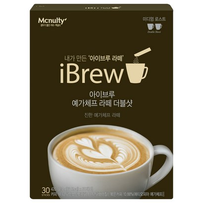 맥널티 아이브루 예가체프 라떼 더블샷 커피믹스
