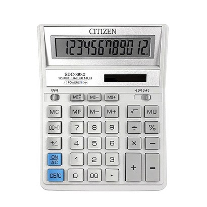 시티즌 대형 탁상용 전자 계산기 SDC-888XWH 12단