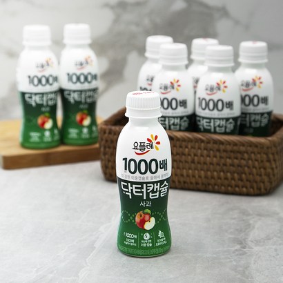 요플레 1000배 닥터캡슐 사과 요구르트