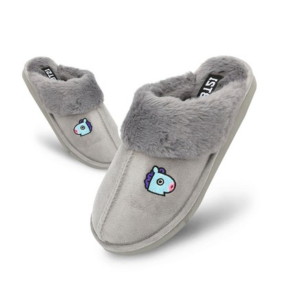 BT21 해피 인조털 슬리퍼