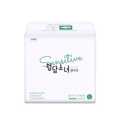 청담소녀 센서티브 대형 생리대 날개형