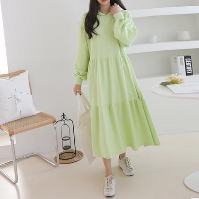 마더라이크 데일리후드 임부 롱원피스 702