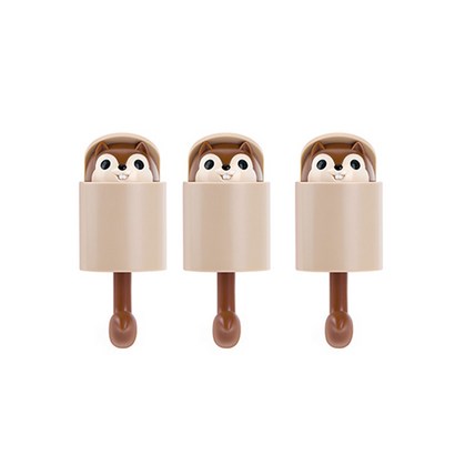생활살림 피카부 무타공 귀여운 다람쥐 고리식 홀더