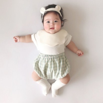우이동금손 데일리 리틀베어 아기 신생아턱받이