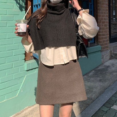 메종드디자인 여성용 목폴라 망토 리뷰후기