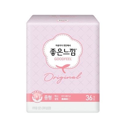 좋은느낌 오리지널 에이슬림 맥시슬림 중형 생리대 날개형