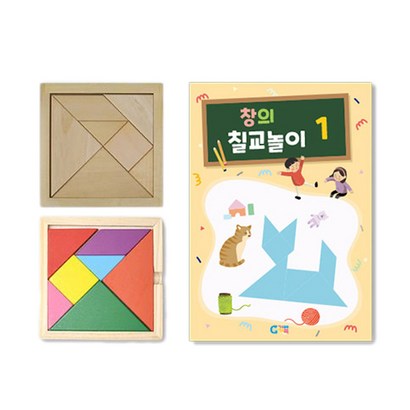 가베가족 칼라칠교 원목칠교 칠교놀이 1단계 교재 KS1413