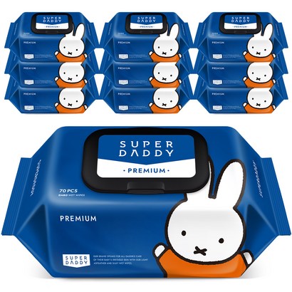 슈퍼대디 저자극 아기물티슈 프리미엄 캡형