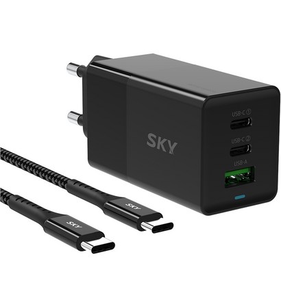 스카이 필 aN65S USB D 3포트 어댑터 C to C 60W 케이블