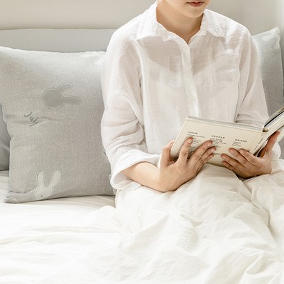 쉬즈홈 순면 등쿠션 일자형 솜포함
