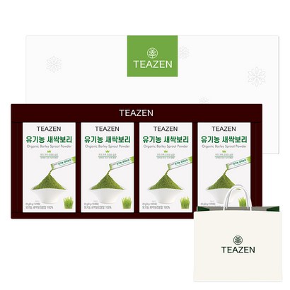 티젠 새싹보리 분말 기프트 쇼핑백 리뷰후기