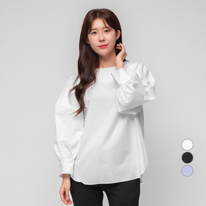 캐럿 여성용 퍼프 소매 블라우스 리뷰후기