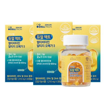 셀트리온 이너랩 듀얼액트 멀티비타민 알티지 오메가3