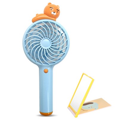 카카오프렌즈 핸디형 선풍기 동물캐릭터 사각거울 랜덤 발송 리뷰후기