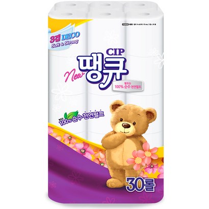 땡큐 3겹 천연펄프 화장지