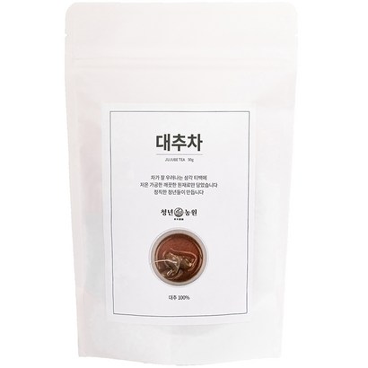 청년농원 저온가공 대추차 삼각티백