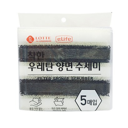 롯데이라이프 착한 우레탄 양면 수세미
