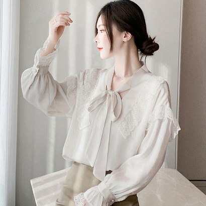 포플러앤씨 레빈 리본 블라우스
