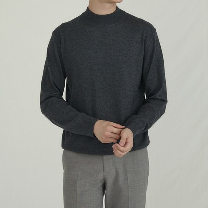 210에디트 남성용 캐시미어 블랜드 반터틀넥 니트