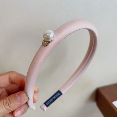 두발로 패브릭 진주 포인트 헤어밴드 머리띠
